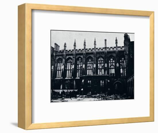 'The Historic Hall in the Inner Temple completely gutted by fire', 1941-Unknown-Framed Photographic Print