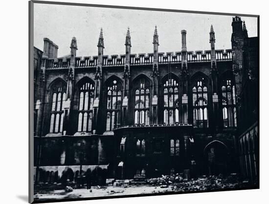 'The Historic Hall in the Inner Temple completely gutted by fire', 1941-Unknown-Mounted Photographic Print