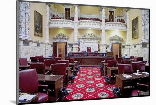 The historic House Chamber of Maryland State House and State Capitol, Annapolis, Maryland-null-Mounted Photographic Print