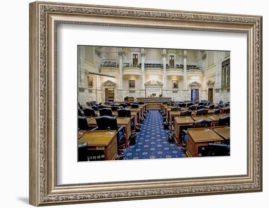 The historic House Chamber of Maryland State House and State Capitol, Annapolis, Maryland-null-Framed Photographic Print