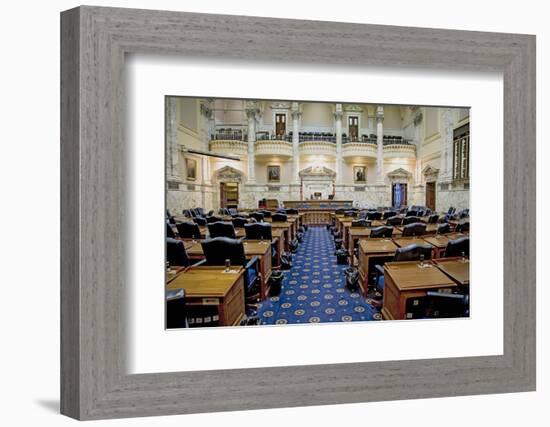 The historic House Chamber of Maryland State House and State Capitol, Annapolis, Maryland-null-Framed Photographic Print