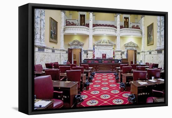 The historic House Chamber of Maryland State House and State Capitol, Annapolis, Maryland-null-Framed Premier Image Canvas