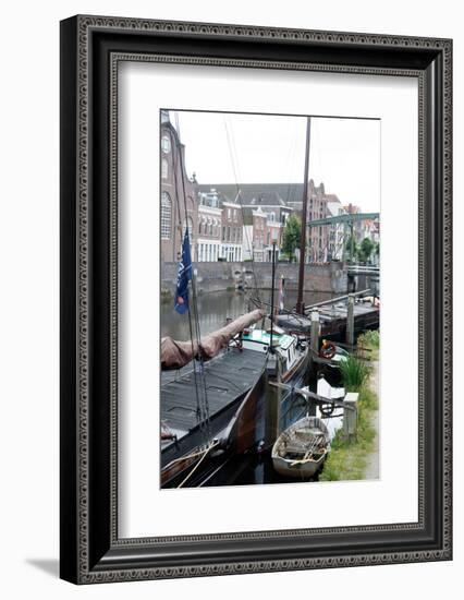 The Historic Inner City Harbour of Delfthaven, Rotterdam, Netherlands, Europe-Ethel Davies-Framed Photographic Print