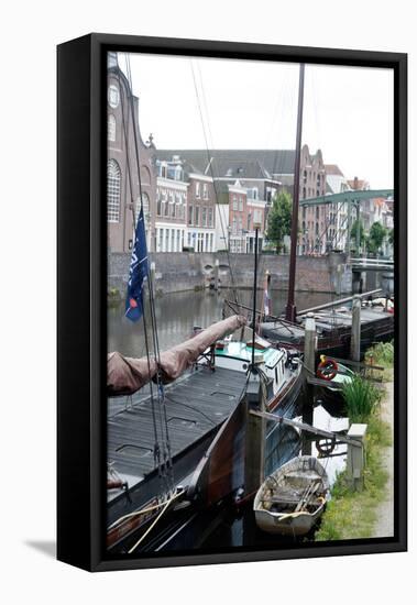 The Historic Inner City Harbour of Delfthaven, Rotterdam, Netherlands, Europe-Ethel Davies-Framed Premier Image Canvas