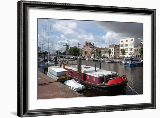 The Historic Inner City Harbour of Delfthaven, Rotterdam, Netherlands, Europe-Ethel Davies-Framed Photographic Print