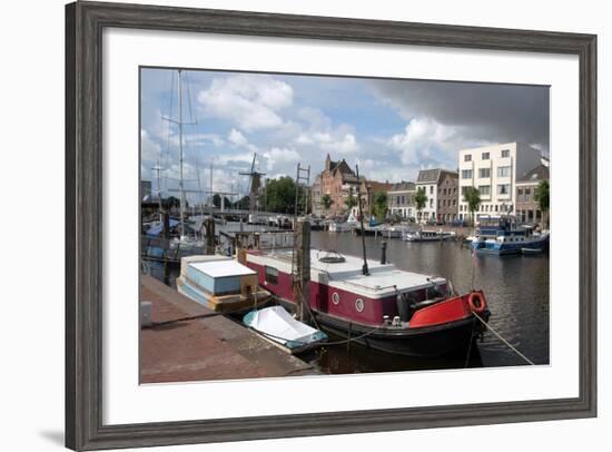 The Historic Inner City Harbour of Delfthaven, Rotterdam, Netherlands, Europe-Ethel Davies-Framed Photographic Print