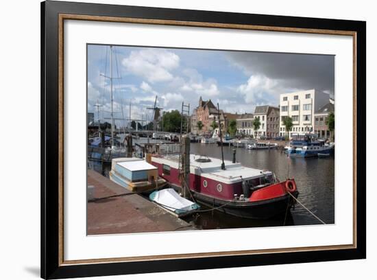 The Historic Inner City Harbour of Delfthaven, Rotterdam, Netherlands, Europe-Ethel Davies-Framed Photographic Print