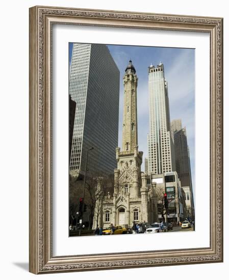 The Historic Water Tower, Near the John Hancock Center, Chicago, Illinois, USA-R H Productions-Framed Photographic Print