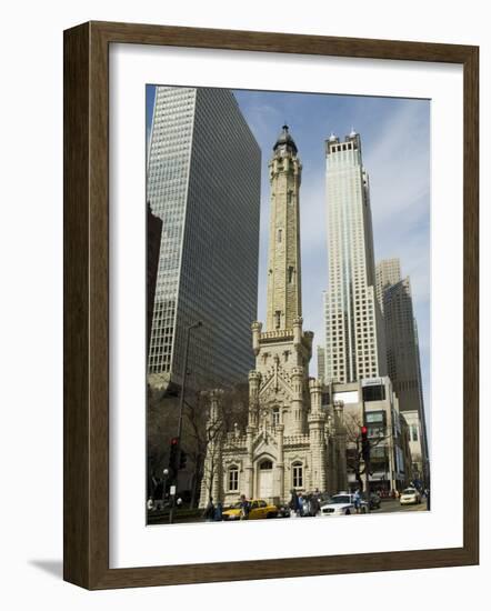 The Historic Water Tower, Near the John Hancock Center, Chicago, Illinois, USA-R H Productions-Framed Photographic Print