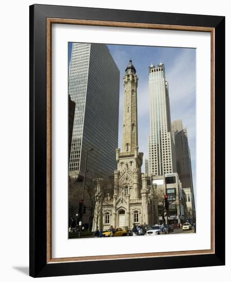 The Historic Water Tower, Near the John Hancock Center, Chicago, Illinois, USA-R H Productions-Framed Photographic Print
