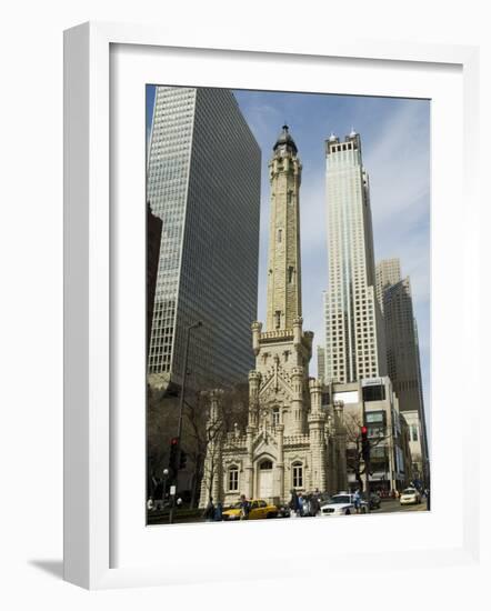 The Historic Water Tower, Near the John Hancock Center, Chicago, Illinois, USA-R H Productions-Framed Photographic Print