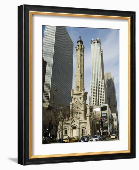 The Historic Water Tower, Near the John Hancock Center, Chicago, Illinois, USA-R H Productions-Framed Photographic Print