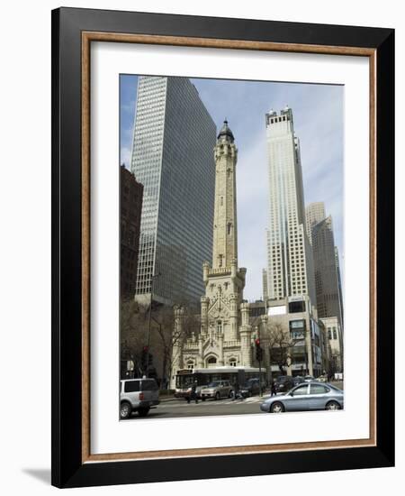 The Historic Water Tower, Near the John Hancock Center, Chicago, Illinois, USA-Robert Harding-Framed Photographic Print