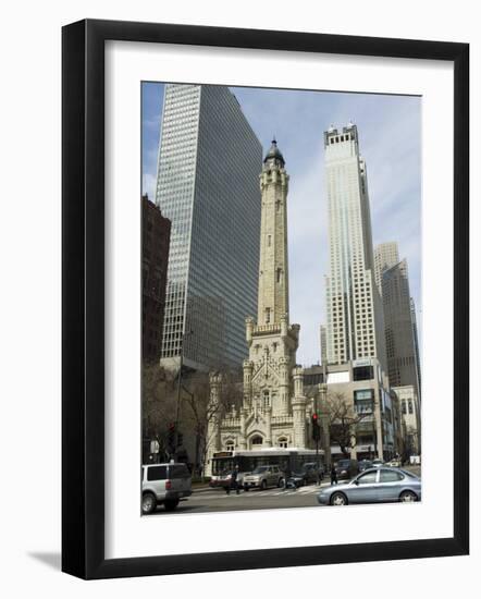 The Historic Water Tower, Near the John Hancock Center, Chicago, Illinois, USA-Robert Harding-Framed Photographic Print