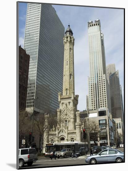 The Historic Water Tower, Near the John Hancock Center, Chicago, Illinois, USA-Robert Harding-Mounted Photographic Print