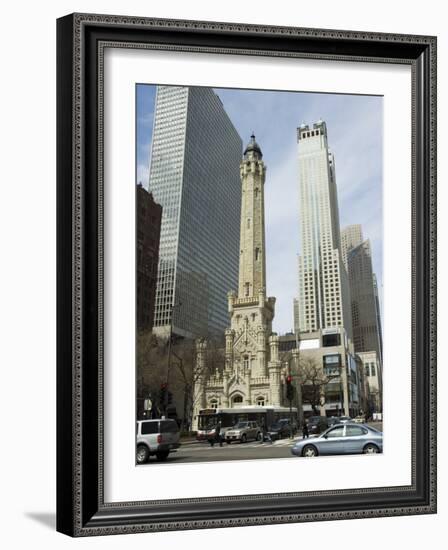 The Historic Water Tower, Near the John Hancock Center, Chicago, Illinois, USA-Robert Harding-Framed Photographic Print