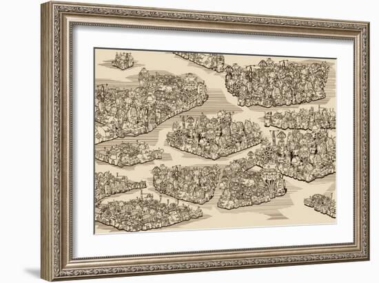 The History We Never Had. Map.-RYGER-Framed Art Print