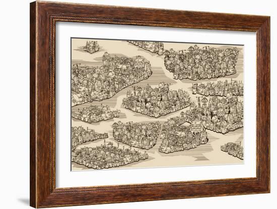 The History We Never Had. Map.-RYGER-Framed Art Print