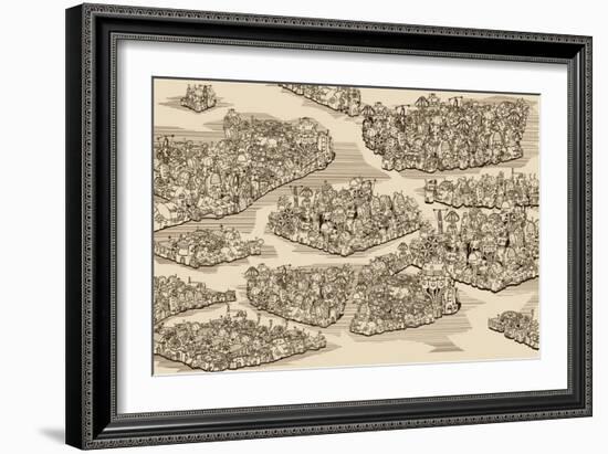 The History We Never Had. Map.-RYGER-Framed Art Print