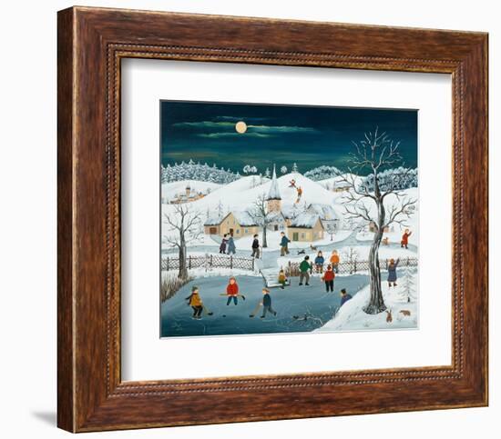 The Hockey Game-null-Framed Premium Giclee Print