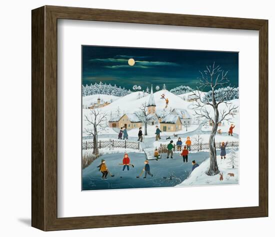 The Hockey Game-null-Framed Premium Giclee Print