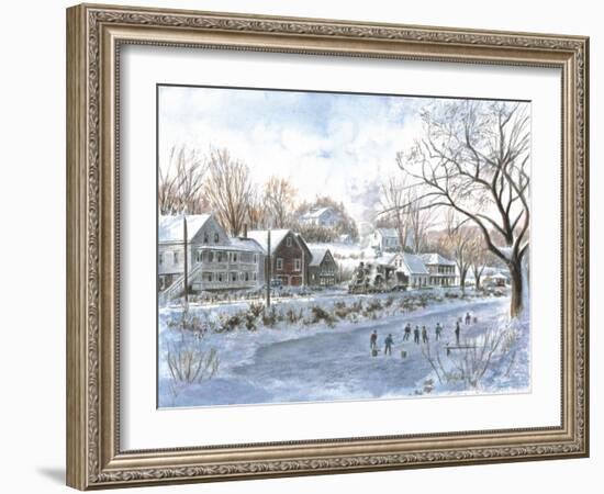 The Hockey Game-Stanton Manolakas-Framed Giclee Print