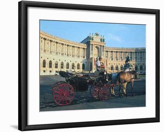 The Hofburg with Carriage, Vienna, Austria-Peter Thompson-Framed Photographic Print