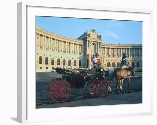 The Hofburg with Carriage, Vienna, Austria-Peter Thompson-Framed Photographic Print