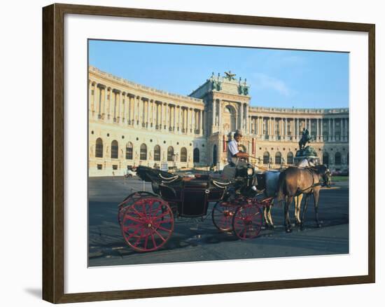 The Hofburg with Carriage, Vienna, Austria-Peter Thompson-Framed Photographic Print