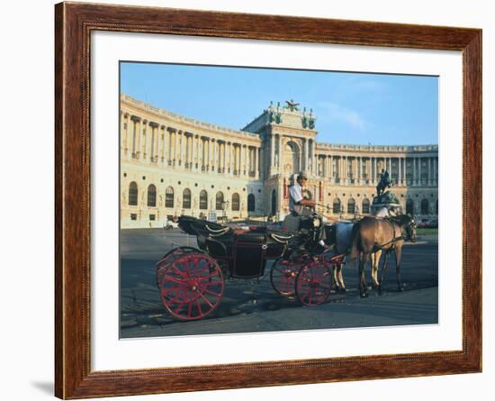 The Hofburg with Carriage, Vienna, Austria-Peter Thompson-Framed Photographic Print