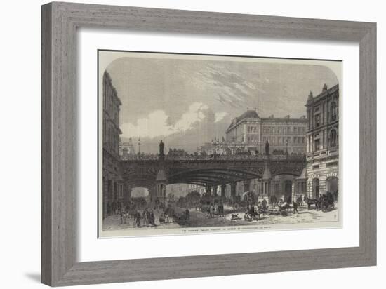 The Holborn Valley Viaduct, in Course of Construction-Frank Watkins-Framed Giclee Print