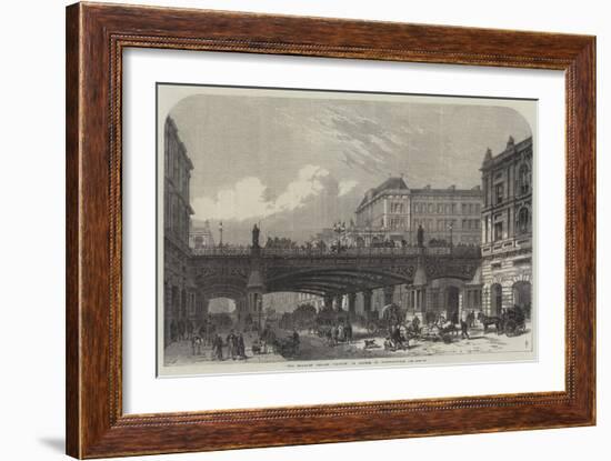 The Holborn Valley Viaduct, in Course of Construction-Frank Watkins-Framed Giclee Print