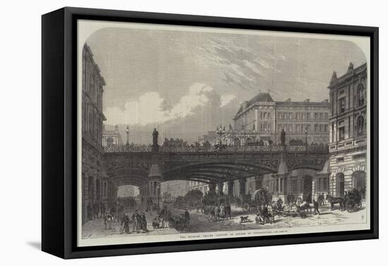 The Holborn Valley Viaduct, in Course of Construction-Frank Watkins-Framed Premier Image Canvas