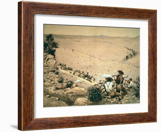 The Hold Up', c.1900-Frederic Sackrider Remington-Framed Giclee Print