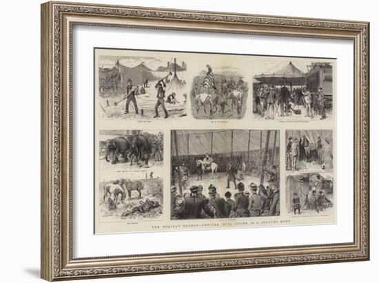 The Holiday Season, Arrival of a Circus in a Country Town-William Ralston-Framed Giclee Print