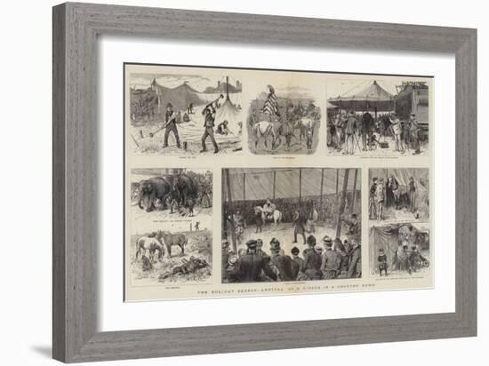 The Holiday Season, Arrival of a Circus in a Country Town-William Ralston-Framed Giclee Print