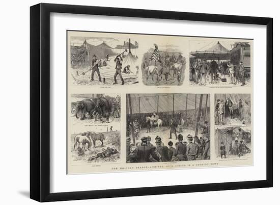 The Holiday Season, Arrival of a Circus in a Country Town-William Ralston-Framed Giclee Print