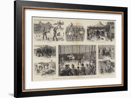 The Holiday Season, Arrival of a Circus in a Country Town-William Ralston-Framed Giclee Print