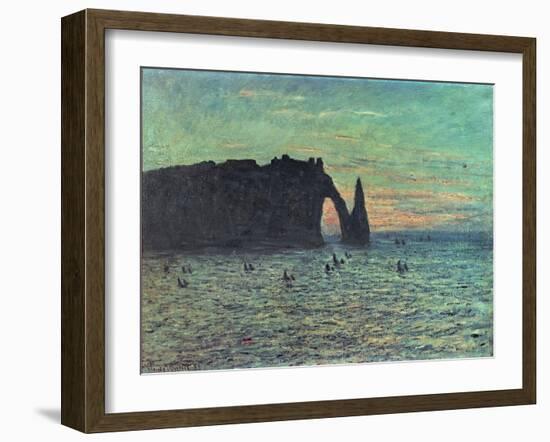 The Hollow Needle at Etretat, 1883-Claude Monet-Framed Giclee Print