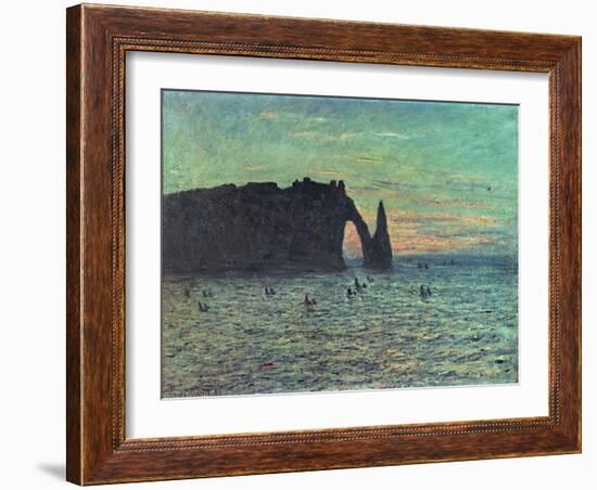 The Hollow Needle at Etretat, 1883-Claude Monet-Framed Giclee Print