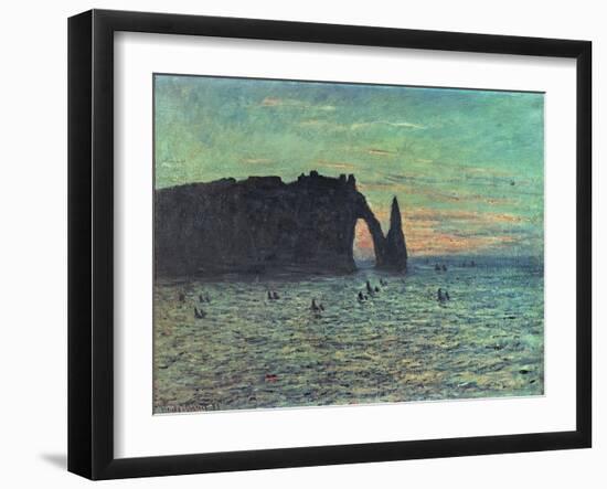The Hollow Needle at Etretat, 1883-Claude Monet-Framed Giclee Print