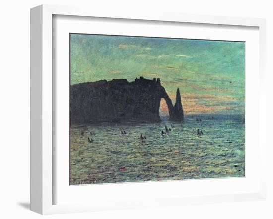 The Hollow Needle at Etretat, 1883-Claude Monet-Framed Giclee Print