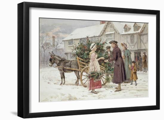 The Holly Cart-George Goodwin Kilburne-Framed Giclee Print