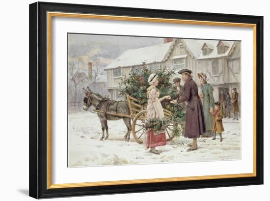 The Holly Cart-George Goodwin Kilburne-Framed Giclee Print