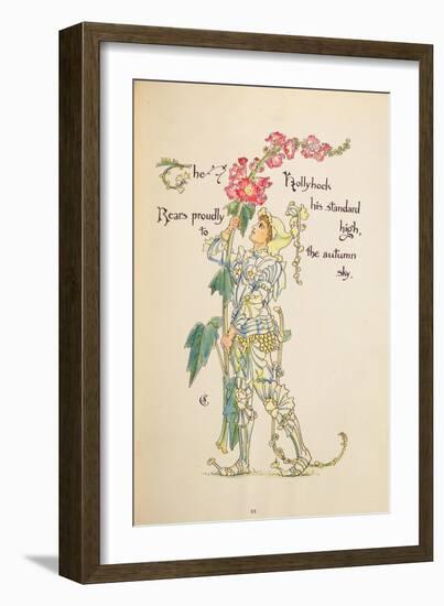 The Hollyhock from the 'Flora's Feast'-Walter Crane-Framed Giclee Print