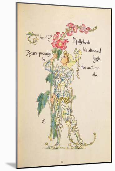 The Hollyhock from the 'Flora's Feast'-Walter Crane-Mounted Giclee Print