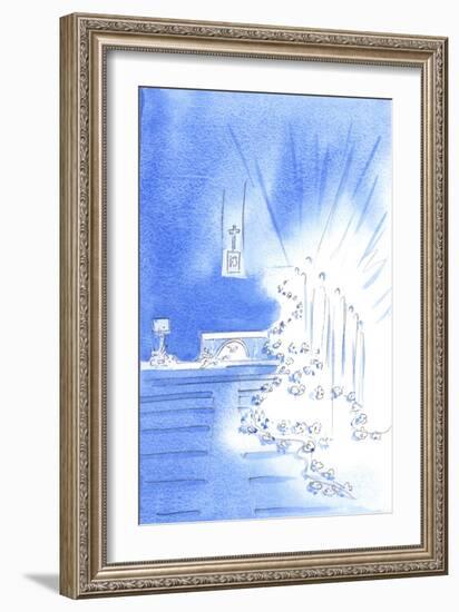 The Holy Angels Were Present: and Were Decorating the Church with Garlands, Showing Heaven's Deligh-Elizabeth Wang-Framed Giclee Print