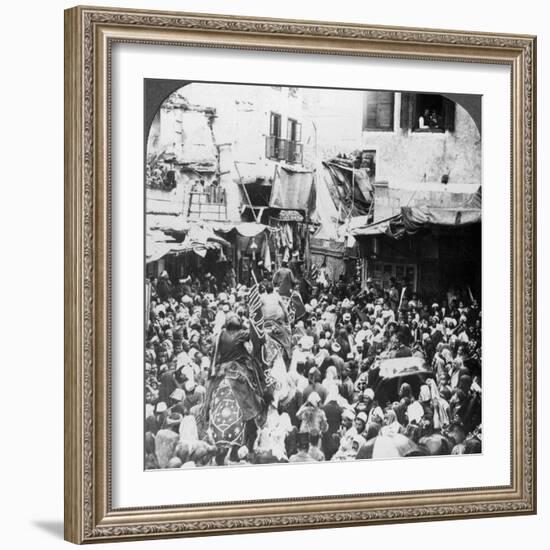 The Holy Carpet Parade with the Mahmal, Cairo, Egypt, 1905-Underwood & Underwood-Framed Photographic Print
