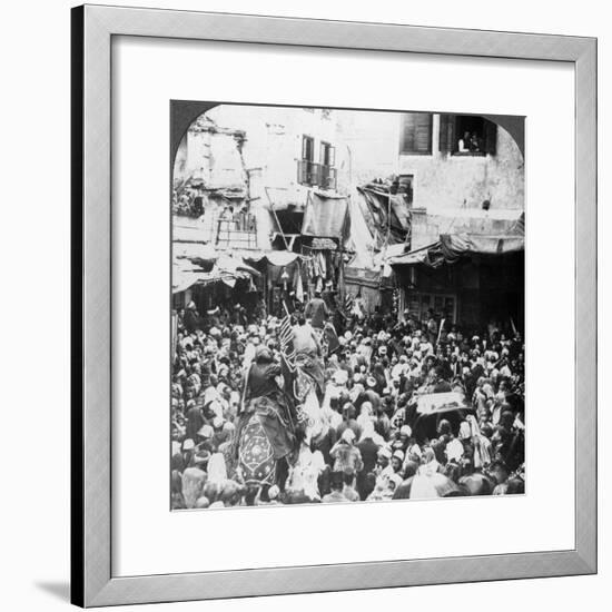 The Holy Carpet Parade with the Mahmal, Cairo, Egypt, 1905-Underwood & Underwood-Framed Photographic Print