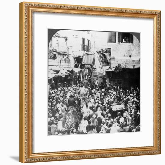 The Holy Carpet Parade with the Mahmal, Cairo, Egypt, 1905-Underwood & Underwood-Framed Photographic Print